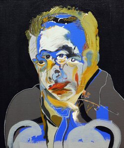50 Grandi scrittori della storia: Albert Camus, 2015 (olio e acrilico su tela) da Benoit Erwann Boucherot