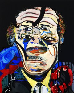 50 grandi scrittori della storia: Carlos Fuentes, 2015 (olio e acrilico su tela)