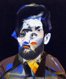 50 Grandi scrittori della storia: Émile Zola, 2015 (olio e acrilico su tela)