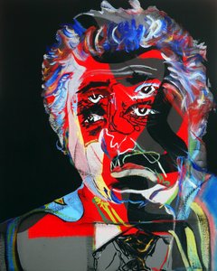 50 Grandi scrittori della storia: Octavio Paz, 2015 (olio e acrilico su tela) da Benoit Erwann Boucherot