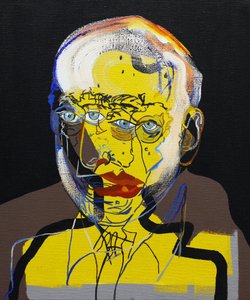 50 Grandi scrittori della storia: Pablo Neruda, 2015 (olio e acrilico su tela)