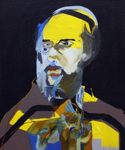 50 Grandi scrittori della storia: Paul Verlaine, 2015 (olio e acrilico su tela)