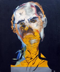 50 grandi scrittori della storia: Philip Roth, 2015 (olio e acrilico su tela)