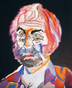 50 grandi scrittori della storia: Walt Whitman, 2015 (olio e acrilico su tela) da Benoit Erwann Boucherot