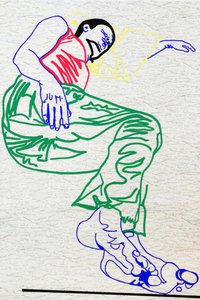 Passager 13, 2020 (acrilico su carta giapponese serigrafata) da Benoit Erwann Boucherot
