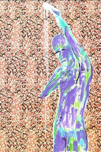 Passager 14, 2020 (acrilico su carta giapponese serigrafata)