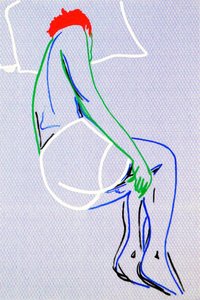 Passager 1, 2020 (acrilico su carta giapponese serigrafata) da Benoit Erwann Boucherot
