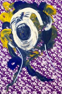 Passager 23, 2020 (acrilico su carta giapponese serigrafata) da Benoit Erwann Boucherot