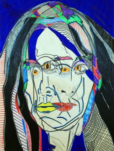 Surportrait : Fanie Demeule, 2019 (olio e acrilico su pannello di legno)