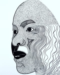 Surportrait: Lorrie Jean-Louis, 2021 (acrilico su carta)