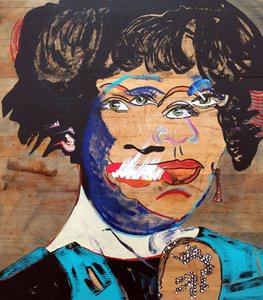 Surportrait : Whitney Houston, 2020 (olio e acrilico su legno) da Benoit Erwann Boucherot