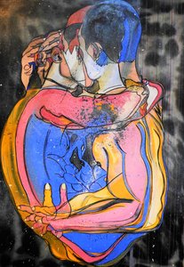I bravi ragazzi, 2021 (olio e acrilico su tela) da Benoit Erwann Boucherot