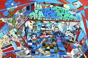 Gli invasori, 2000 (olio e acrilico su tela) da Benoit Erwann Boucherot