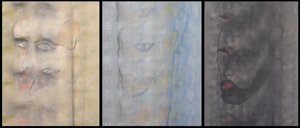 Triplo autoritratto, 2000 (olio su 3 tele accostate) da Benoit Erwann Boucherot