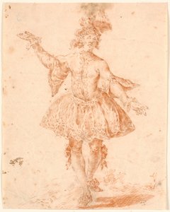 Figura teatrale maschile in piedi