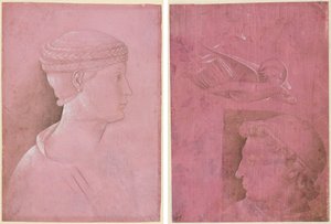 Busto di una Donna (recto); Testa di un Uomo, Due Studi di Profilo di una Donna e uno Studio di un Angelo (verso)