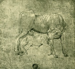 Mucca e vitello, metà-fine XV secolo, 1943 da Benozzo Gozzoli