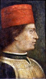 Testa di un uomo con cappello rosso da Benozzo di Lese di Sandro Gozzoli