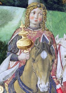 Cavalieri nel seguito reale, dettaglio dal ciclo del Viaggio dei Magi nella cappella, c.1460 da Benozzo di Lese di Sandro Gozzoli