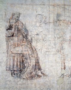 Matrimonio di Isacco e Rebecca, (dettaglio di sinopia) da Benozzo di Lese di Sandro Gozzoli