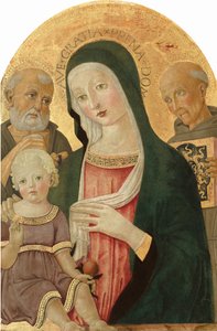 Madonna e Bambino con San Girolamo e San Bernardino da Siena da Benvenuto di Giovanni