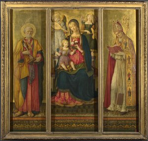 Vergine con Bambino e Santi Pietro e Nicola da Benvenuto di Giovanni