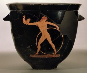 Cratere a campana a figure rosse attiche raffigurante Ganimede, greca, c.500-480 a.C. da Berlin Painter
