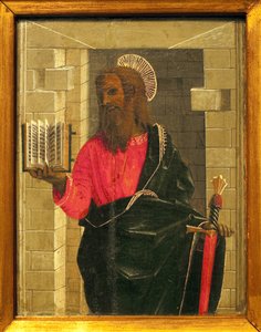 San Paolo. Dipinto di Bernardino Butinone (1450-1507), tempera su legno. Arte italiana, rinascimento. Musee Ingres, Montauban