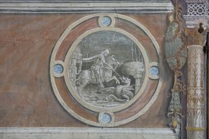 San Giorgio che uccide il drago da Bernadino Zenale