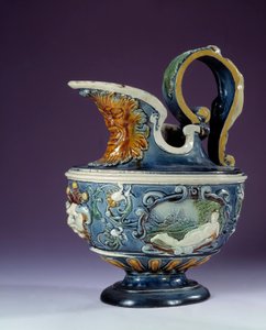 Brocca in maiolica creata dalla scuola di Bernard Palissy da Bernard (school of) Palissy