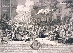 Un monumento dedicato alla posterità in commemorazione della incredibile follia avvenuta nel 1720 da Bernard Baron