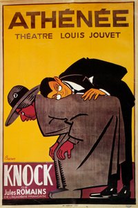 Poster per lo spettacolo "Knock" di Jules Romain al teatro Louis Jouvet - XX secolo. Illustrazione di Bernard Becan (Bernhard Kahn) (1890-1943) - Parigi, teatro dell