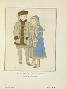 Claude e sua sorella - Pelisse e Douilette da Bernard Boutet de Monvel