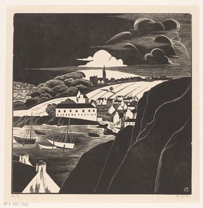 Porto con bassa marea da Bernard Essers (signed by artist)