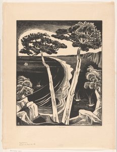 Pini (Baia bretone con bassa marea) da Bernard Essers (signed by artist)