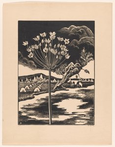 Fiore di cigno in un paesaggio da Bernard Essers (signed by artist)
