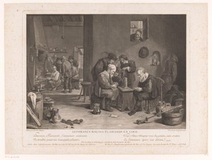 Interno di una locanda con figure che giocano a carte da Bernard François Lépicié