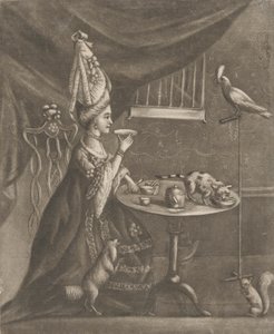 Donna che beve tè