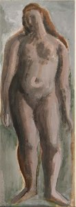 Figura femminile in piedi da Bernard Meninsky