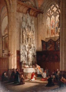 Interno della chiesa di San Waudru, Mons