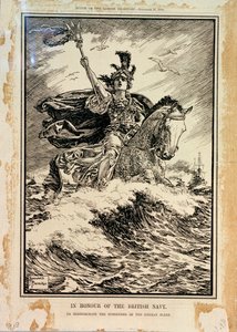 In onore della Marina Britannica. Per commemorare la resa della flotta tedesca. Copertina di Punch, 27 novembre 1918 da Bernard Partridge