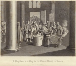 Un battesimo secondo la Chiesa greca in Russia da Bernard Picart
