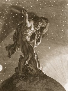 Atlante sostiene i cieli sulle sue spalle, 1731 da Bernard Picart