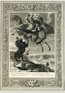 Bellerofonte combatte la Chimera