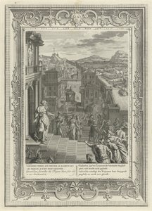 Cassandra predice la caduta di Troia, 1731 da Bernard Picart