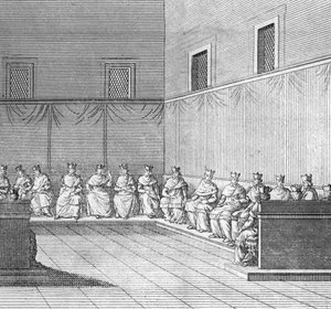 Diversi stadi del conclave, riunione dei cardinali per l