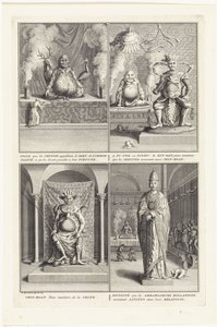 Quattro dei cinesi, 1728 da Bernard Picart
