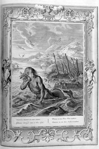 Glauco trasformato in dio del mare, 1733 da Bernard Picart
