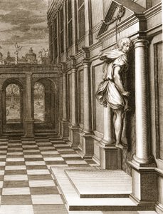 Iphis si impicca per la disperazione di non poter conquistare Anassarete, 1731 da Bernard Picart