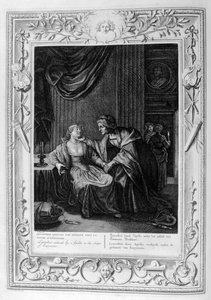 Leucothoe sedotta da Apollo in forma di Eurynome, 1733 da Bernard Picart